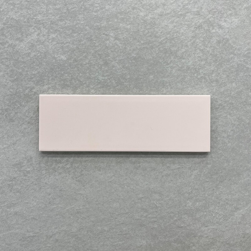 Pale Pink Gloss Bevelled Spanish Ceramic Subway Wall Tile 4245