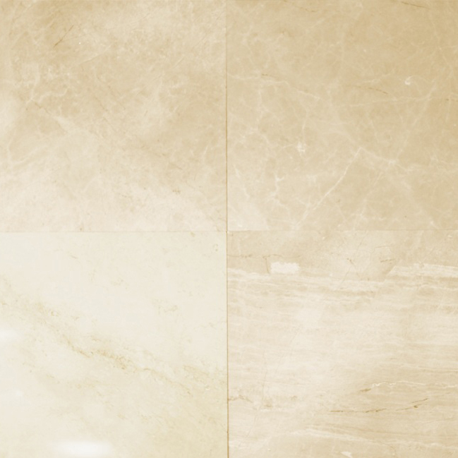 610x610x13mm Vanilla Marfil Beige Polished Marble Tile (#8027)