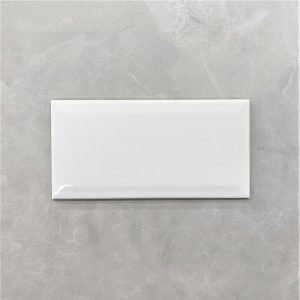 Bevelled Edge White Gloss Subway Tile