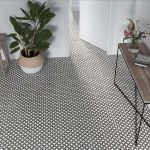 Black & White Geometric Matt Spanish Porcelain Encaustic Look Tile 3462