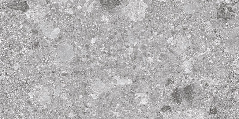 Breccia Mid Grey Terrazzo Look In/Out Rectified Porcelain Tile 3686