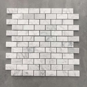 Brick Pattern Honed Marble Mosaic Sheet