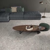 Finestone Dark Grey Terrazzo Look Matt Rectified Glazed Porcelain Floor Tile 3124