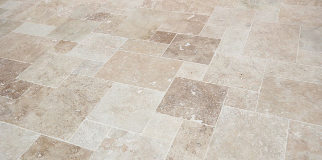 French Pattern Travertine Reinvent, How To Lay Travertine Tiles French Pattern