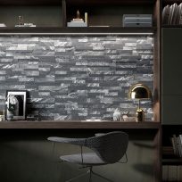 Gioi Black Stackstone Look Italian Non-Rectified Porcelain Tile 6659