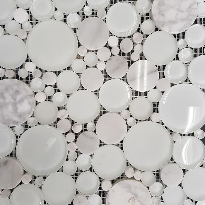 Only 20 Sheet Marble And Glass Mixed Bubble Mosaic At Sydney Marble And Glass Mixed Bubble Mosaic