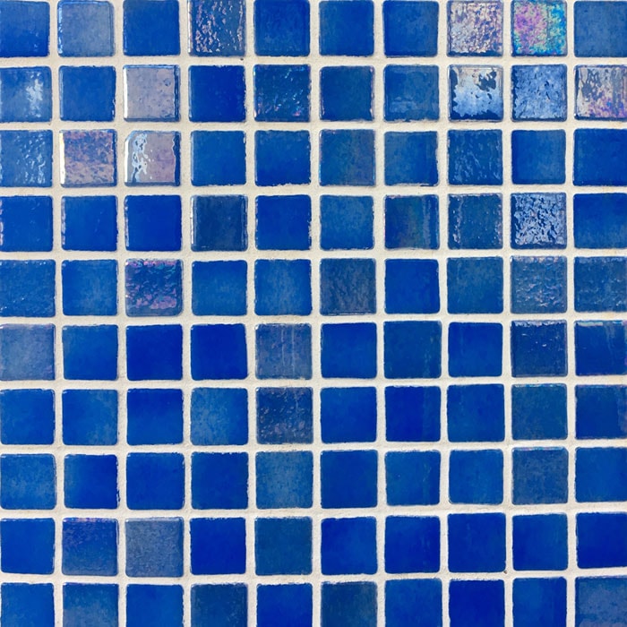 Coral Sea Blue Spanish Polyurethane Cord Glass Pool Mosaic 7101
