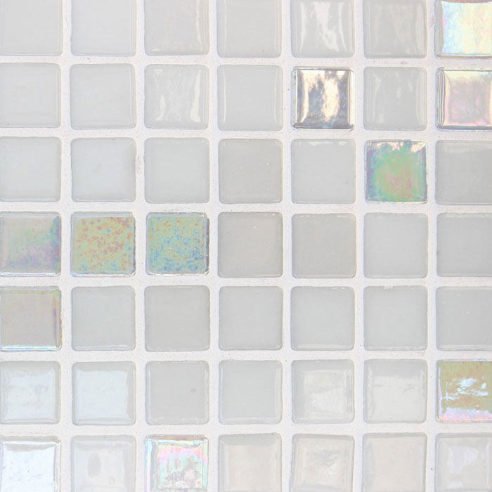 Pearl White Spanish Polyurethane Cord Glass Pool-Mosaic 7163