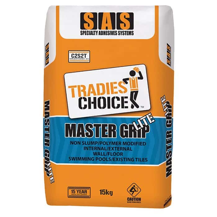 15kg SAS Master Grip Polymer Modified Cement Based Tile Adhesive (#9683