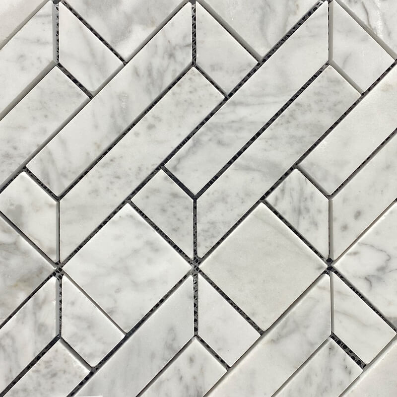 Special Design Honed Carrara Mosaic 7499