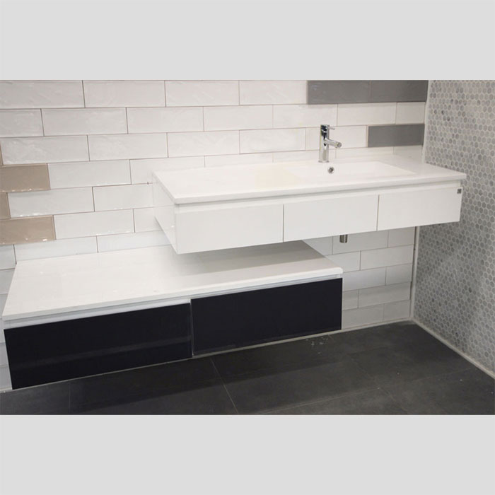 1150mm Two Piece White and Dark Grey Wall Hung Vanity (#3006)