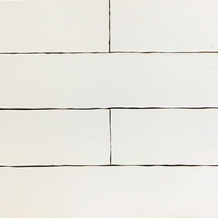 Only 23 M2 Wavy White Gloss Ceramic Subway Wall Tile
