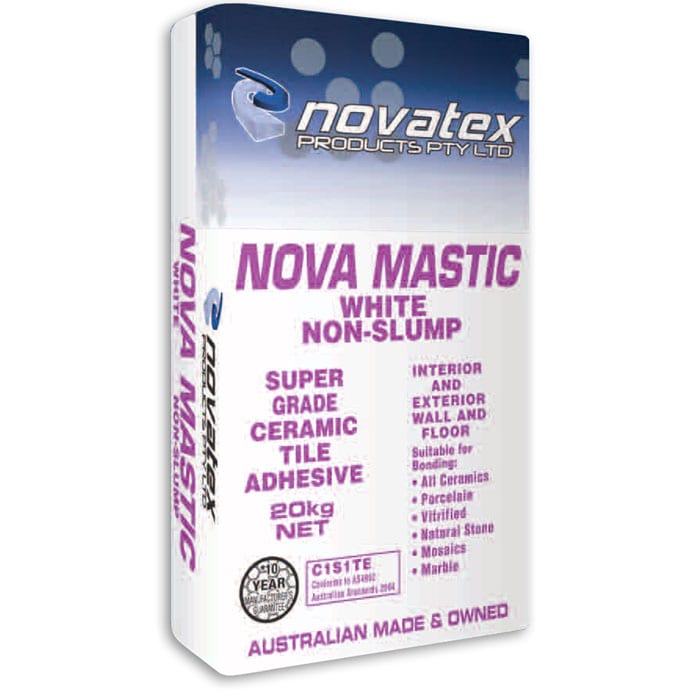 20kg Novatex Nova Mastic White Non Slump Cement Based Tile Adhesive 9150
