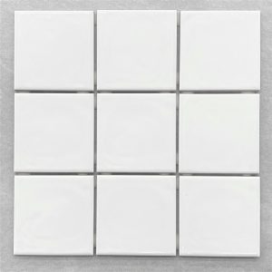 White Porcelain Square Mosaic Sheet